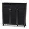 Baxton Studio Coolidge Grey Finished 11-Shelf Wood Shoe Storage Cabinet with Drawer 156-9559 - alternate 1